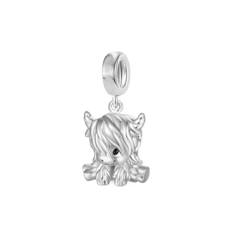 New 925 Silver Heart Bow Dog Palm Turtle Elephant Bead Pendant Charm for DIY Bracelet Jewelry