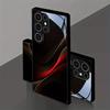 Einfache und hochwertige schwarze gehärtete Glas-Handyhülle geeignet für Samsung Galaxy S26 S25 S24 S22 S21 S20 FE/Ultra/Plus sturzsicher