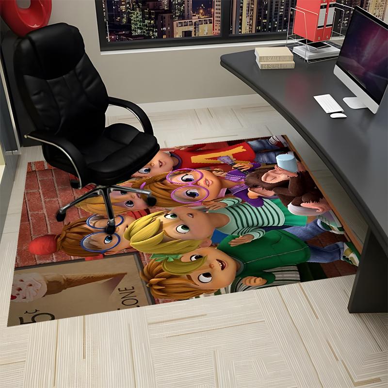 Alvin and the Chipmunks Printed Carpet, Rug for Office Chair Living Room Bedroom Kitchen Room Decor Gifts.