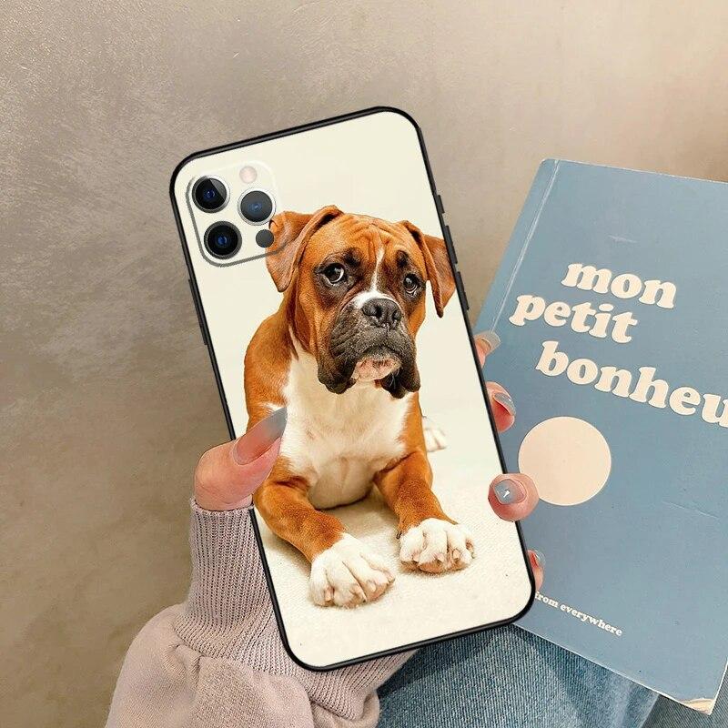 Etui na telefon Boxer Dog do iPhone'a Samsung Galaxy Redmi Xiaomi Oppo OnePlus Note SA 7 8 9 10 11 12 13 14 20 21 22 23 53 54 Pro Max Plus Ultra TPU Miękkie