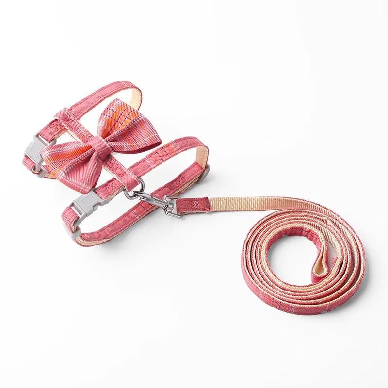 Adjustable puppy leash set, I-shaped chest strap, downgraded color, F012