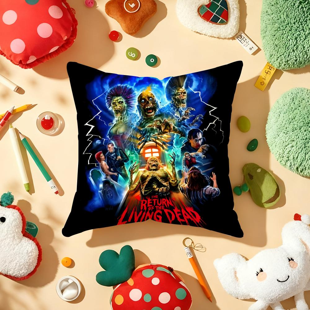 RReturn of the Living Dead Cushion Cover Plush Fabric Soft DoubleSided Printed Sofa Warm Winter Home Gift Pillow Cover