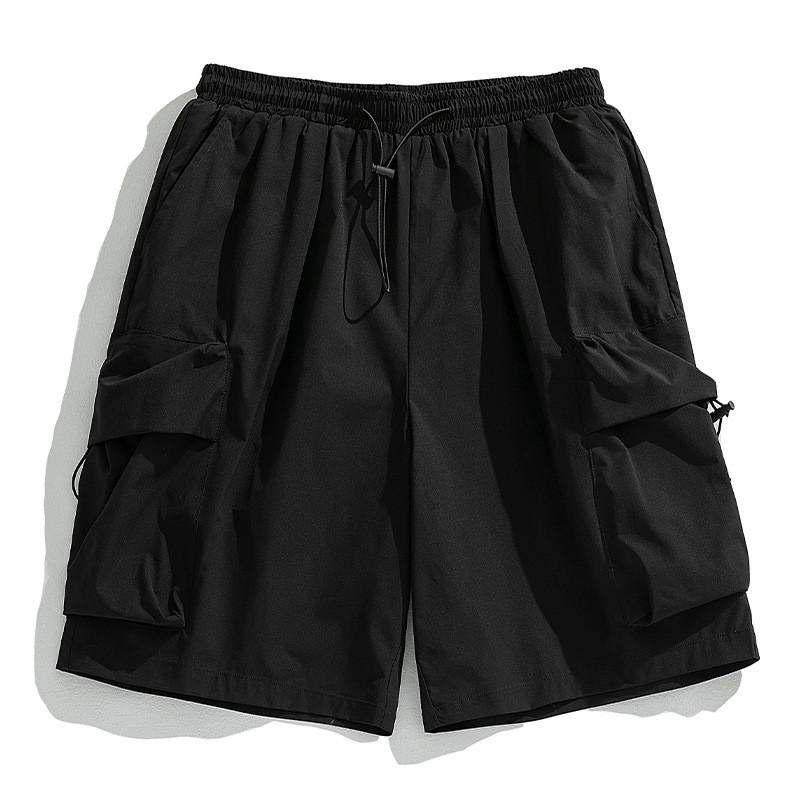 Hanlu Japanese Mens Cargo Shorts With Large Pockets For Outdoor Casual Summer Wear