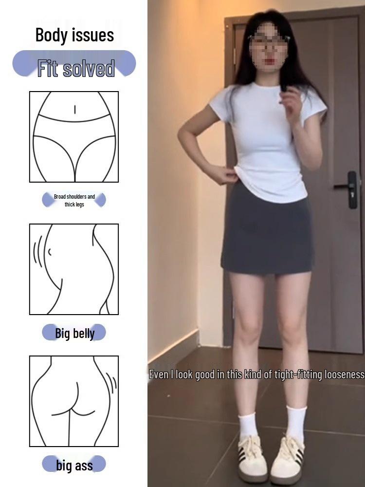 

Gray A-line Bootcut Skirt Shorts - Women s Hip-Hugging Autumn/Winter Fashion, Ideal for Middle East and Southeast Asia. Extra Small