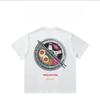 Summer New Retro American High Street Printing Loose Versatile Crew Neck Short Sleeve Cotton T-Shirt Y2k Short Sleeves Classic