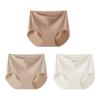 MaoRen Women's Invisible Ice Silk Seamless Antibacterial Briefs (3-Pack)