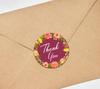 Darling Souvenir 45 Pcs Round Wedding Envelope Seal Black Floral Wreath Thank You Stickers-1.6