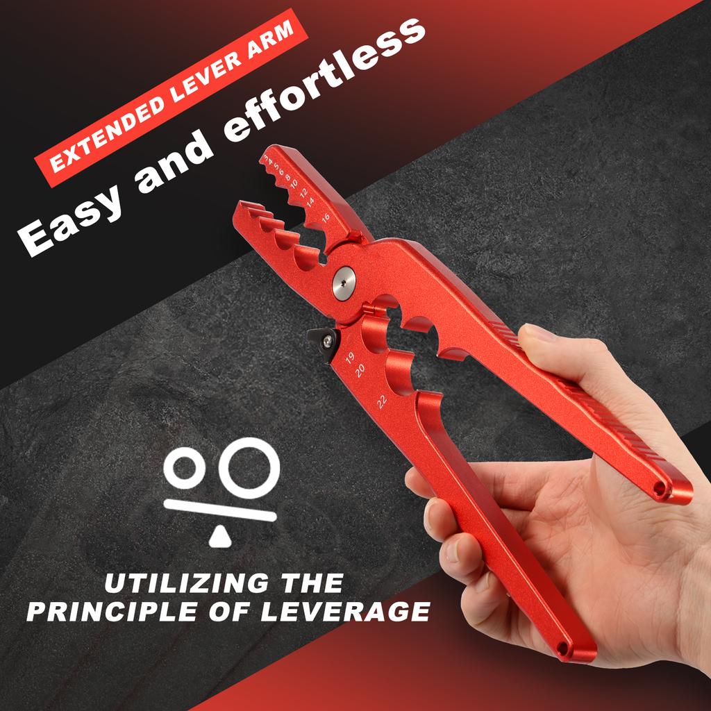 Copper Pipe Repair Pliers 6 Hole with Extended Lever Arm Tube Rounder Tubing Bender 1/4 3/8 1/2 5/8 3/4 7/8 Inch Manual Pliers