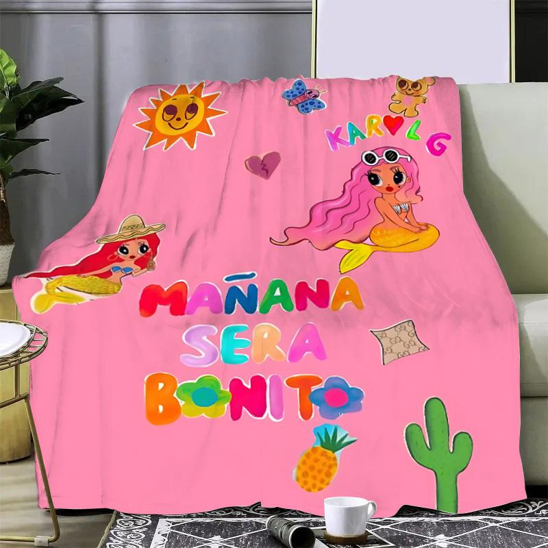 Karol G Manana Sera Bonito Printed Blanket Picnic Blankets Warm Blanket Soft and Comfortable Blanket Home Travel Birthday Gift