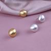 Chic Matte Metal Semicircle Earrings: European & American Fashion, Versatile & Stylish Design