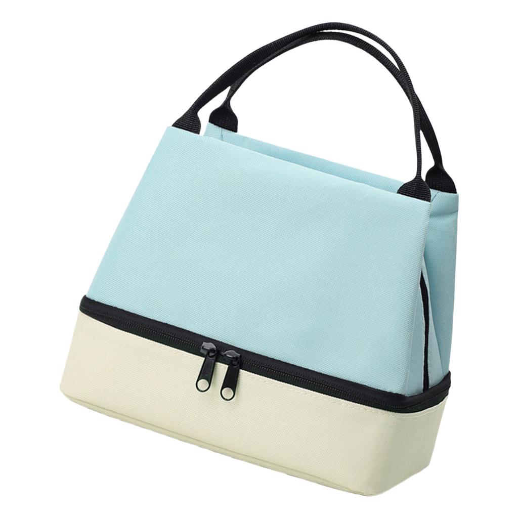 Fashionable Double Layer Lunch Storage Bag for Hot and Cold Meals Sturdy Oxford Materials for Work and Outdoor Use
