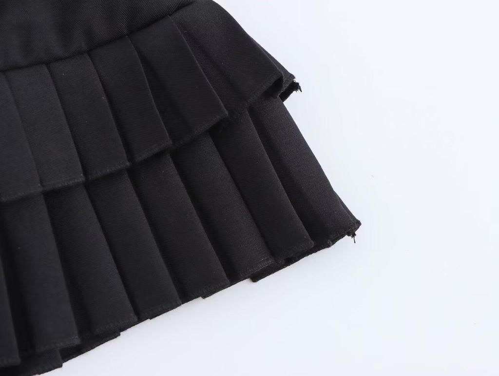 Spring 2025 Women's European & American Style Versatile Pleated Low-Waist Skirt
