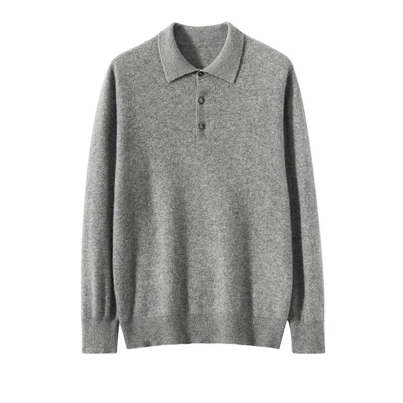 New Albas Small Cashmere POLO Shirt Pure Cashmere Lapel Sweater Knitted Sweater