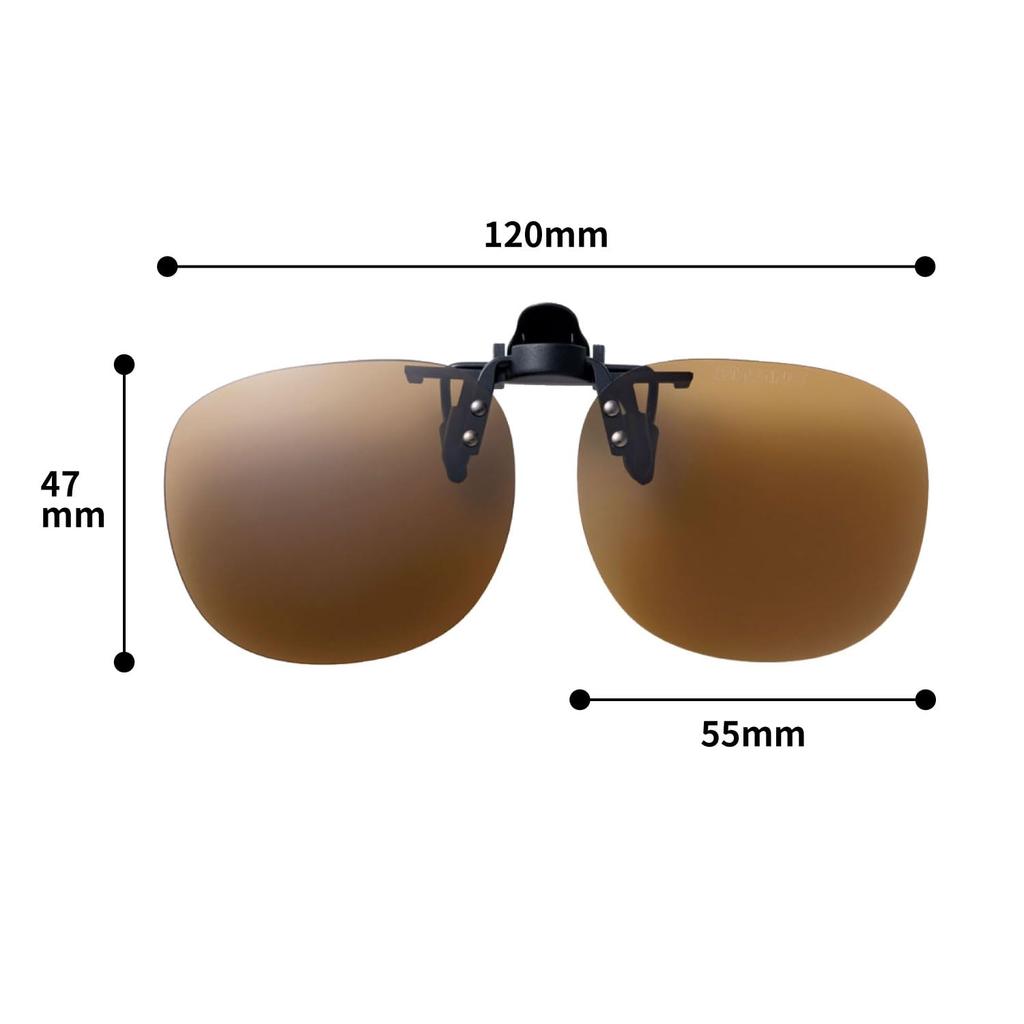 Made in Japan Polarized Sunglasses Type BR Polarized Brown [SWANS] Clip-on Flip-up SCP-21_BR