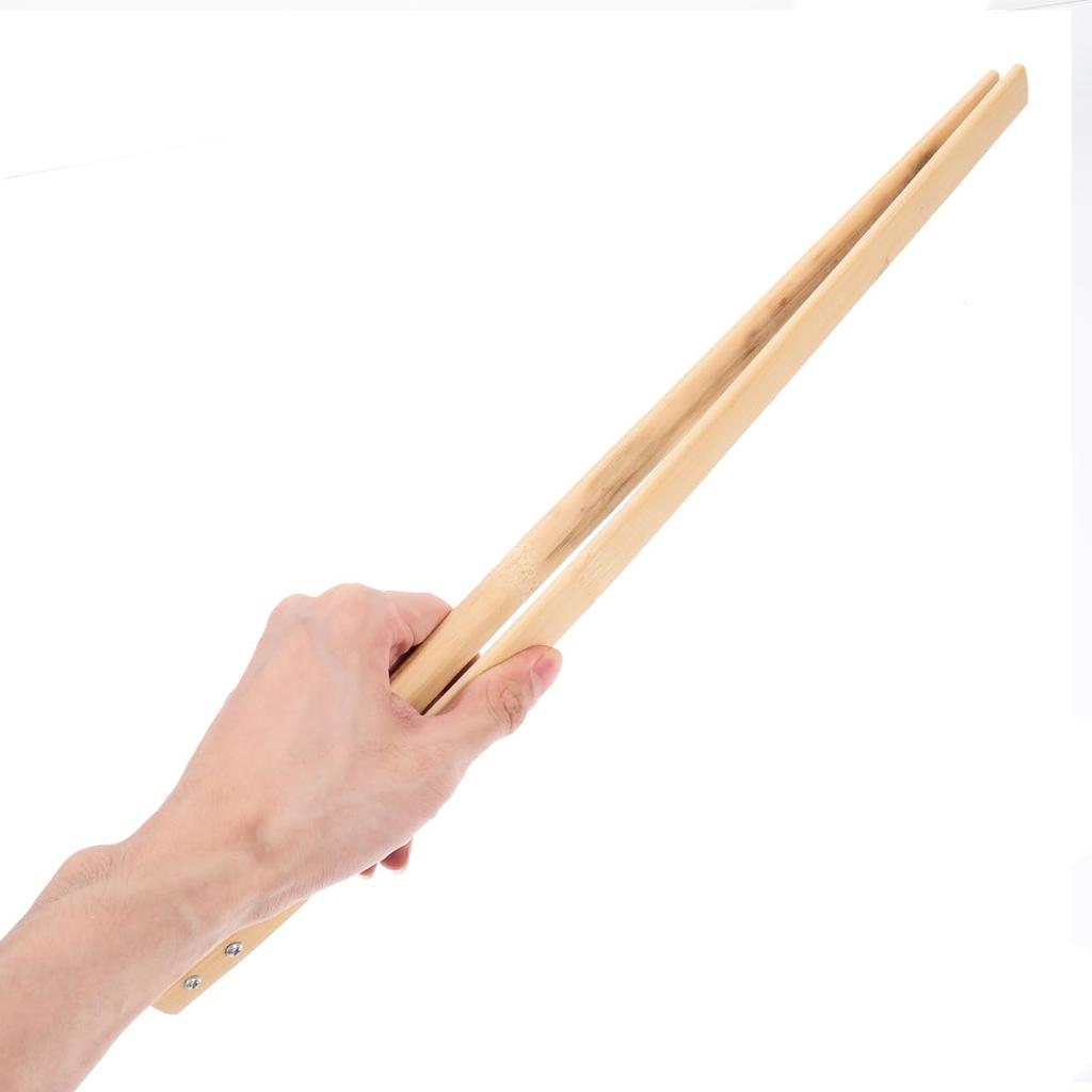 JECOMPRIS Bambu Skräpplockare, 45cm, Tångtyp, för att Plocka Upp Skräp, Rengöringsverktyg för Utomhus- och Hemarbete, Miljövänliga Material