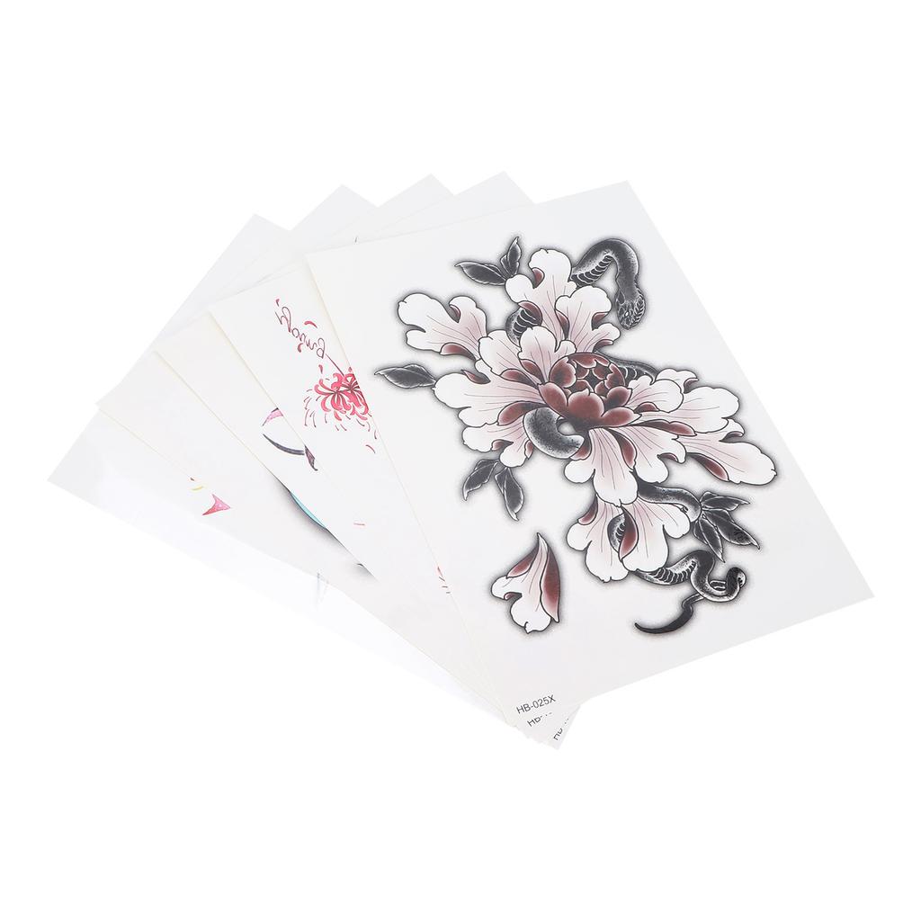 Women Flower Pattern Waterproof Tattoo Sticker Arm Back Exquisite Temporary Tattoo Sticker