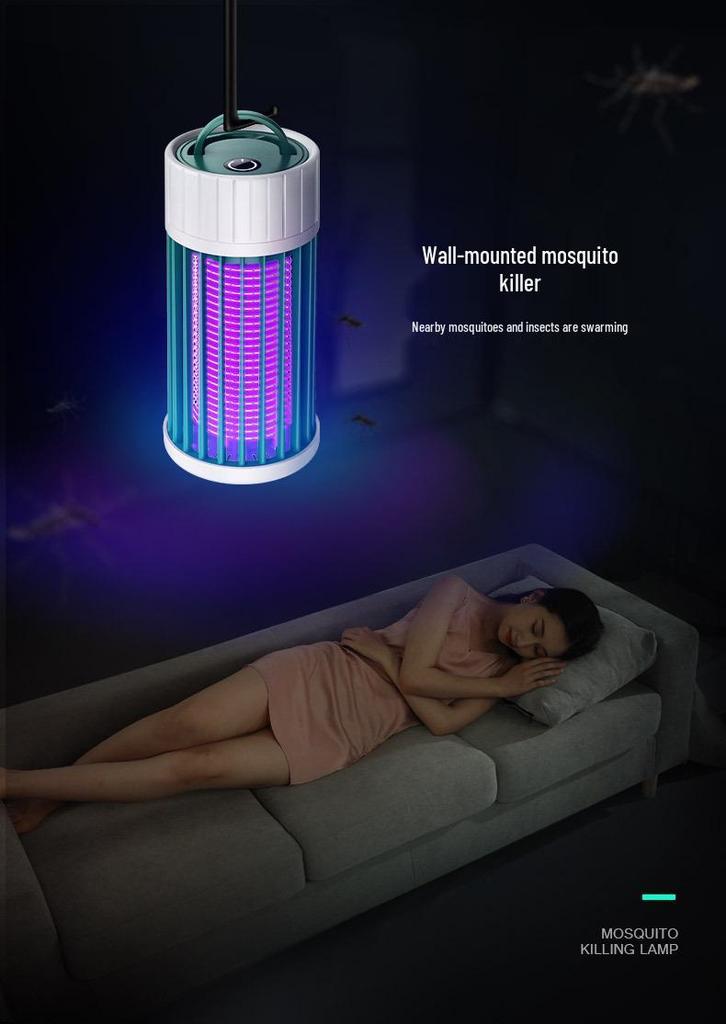 Akumulatorowa Elektryczna Lampa Zwalczająca Komary z Packą i Falami Świetlnymi Przyciąga Komary do Kontroli Owadów
