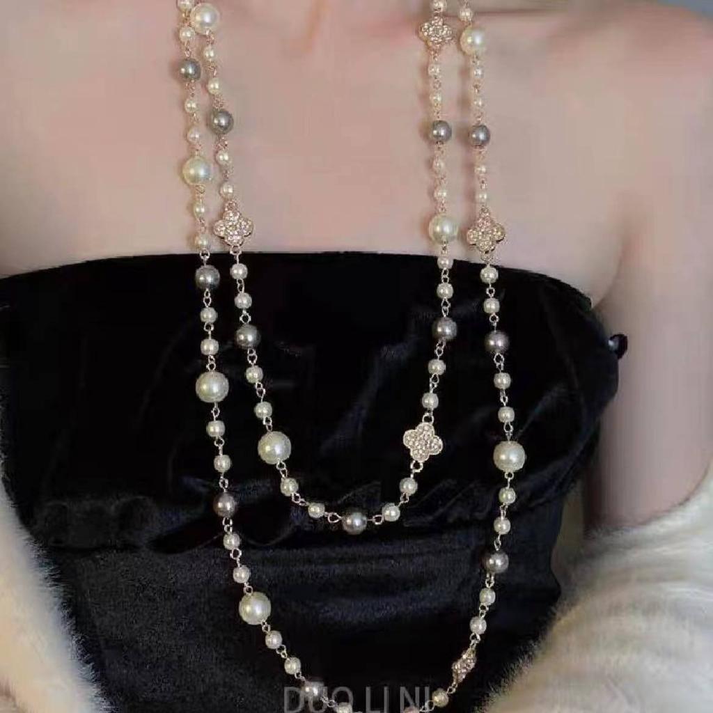 Luxe en high-end herfst/winter lange ketting, modieuze veelzijdige trui ketting, meerlaagse ketting, accessoire en accessoire