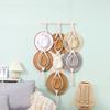 Nordic Boho Cotton Rope Hanging Hat Organizer Display Rack Cap Holder Scarf Hanger Macrame Home Wall Decor
