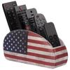 Remote Control Holder with 5 Compartments Faux Leather Desk Organizer TV Remote Storage Caddy Tabletop Holder for Living Room Office Home Use