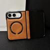 Crazy Horse Pattern Leather Magnetic Case for iPhone Duo 18 Fold Wide Samsung Z Flod 8Utral 7 6 5 Shockproof for Magsafe Central Axis Protection