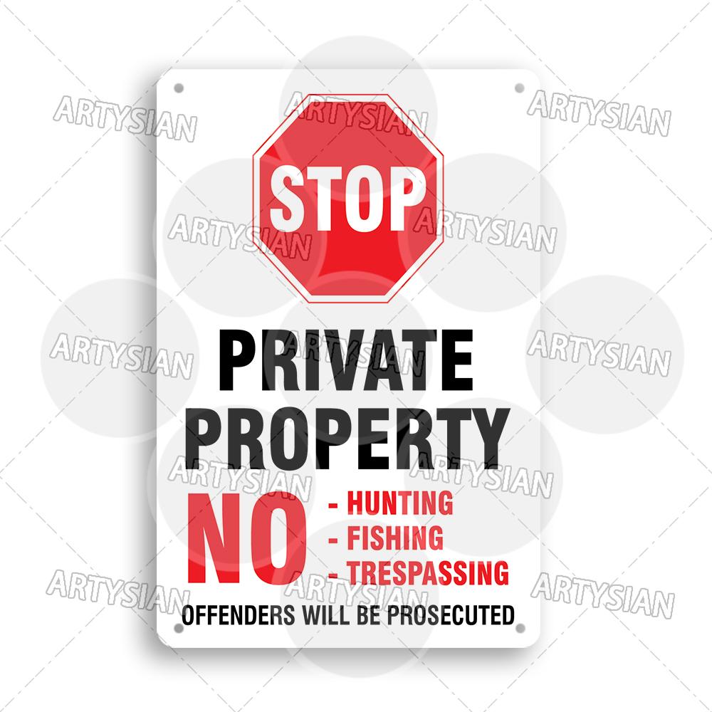 Mfoever Private Property Metal Sign Beware of Dog Security Warning No Trespassing Notice Restricted Areas Enter At Own Risk Plaque
