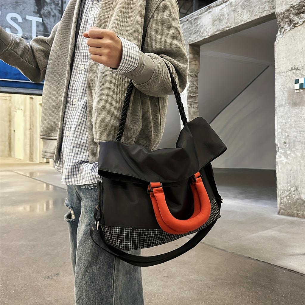 Large capacity men's and women's same simple tote bag shoulder bag