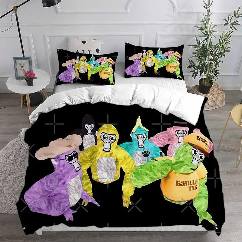 Gorilla Label Bedding Set Bedding -Cartoon Game Duvet Cover Pillowcase Single  Double Person Large Size Youth Bedroom Decoration