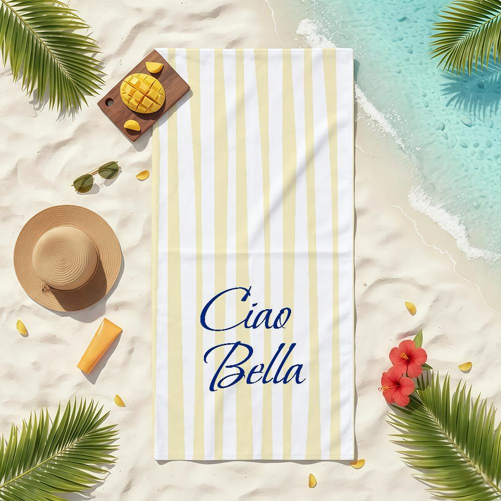 C-Ciao Bella Striped Towel Soft Pool Gift For Travel Gym Shower Camping Quick Dry Sports Beach Towels