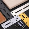 Heavy Duty Straight Steel Flat Bracket 2Pcs Metal Mending Plate Reinforcement Repair Plate with Screws for Furniture Fixing