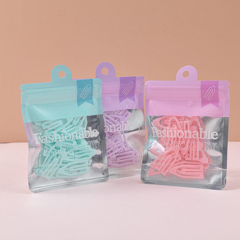 New Macaron Color Office Suit: High-Value, Labor-Saving Binding and Paper Clip Set with Long Tail Design