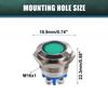 X AUTOHAUX 5pcs Indicator Light 16mm 12V AC DC Metal