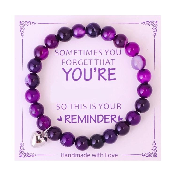 Dainty Heart Chain Bracelet Alloy Charm Wristlet Smooth Edged Natural Stone Charm For Comfortable Daily Elegant