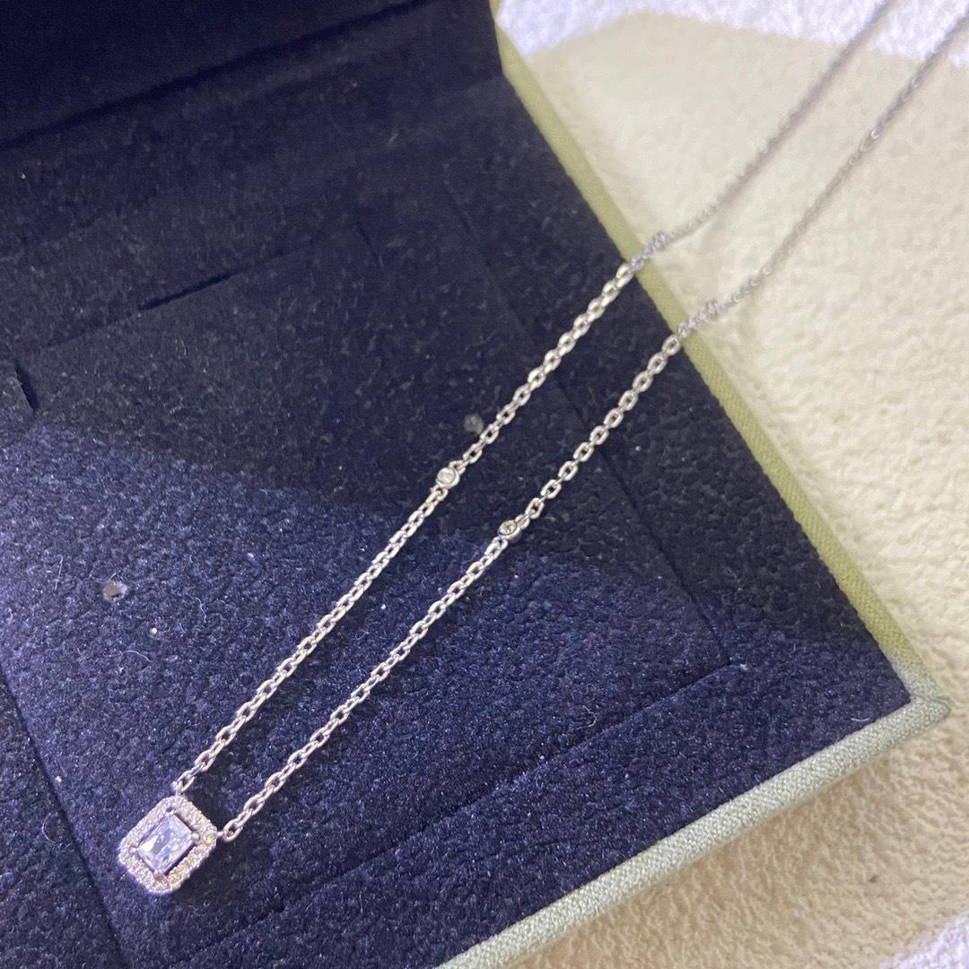 2025 Mei Family Minimalist European & American Luxury Diamond Rock Candy Necklace Gift for Girlfriend