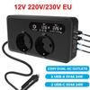 200W Car Inverter DC 12V To AC 220V 230V Transformer Convert Type-C USB Fast Charging EU Socket Car Inverter Power Adapter
