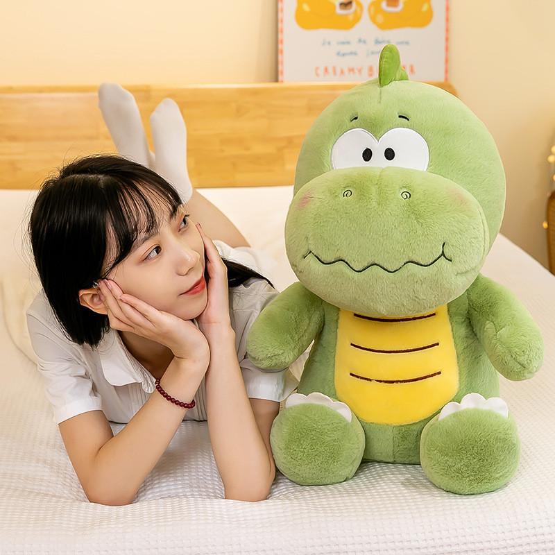 Green Dinosaur Cartoon Plush Doll Childrens Birthday Gift Toy Decoration Room