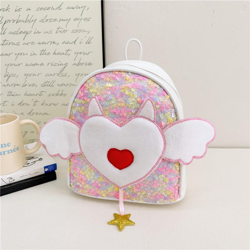 Stylish And Functional Kids Backpack With Angel Wings Perfect For School Adventures