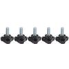 5pcs Plastic Triangular Handle Screw Knob Tightening Screw Set Accessory M10 25mm