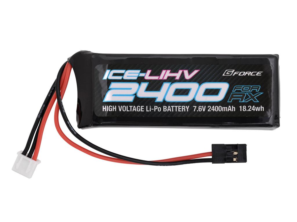 GeForce ICE LiHV 7.6V 2400mAh (for receiver, straight type) Official Japanese Product GFG105
