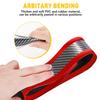 1Pcs Car Sticker Bumper Guard Decal Door Plate Sill Scuff Anti Scratch Red Carbon Fiber Auto Accessories