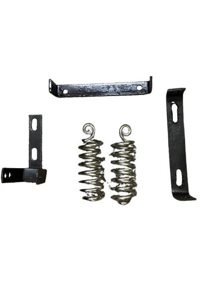 Fits For Royal Enfield Front And Rear Black & White Seat - Diamond Style Thread