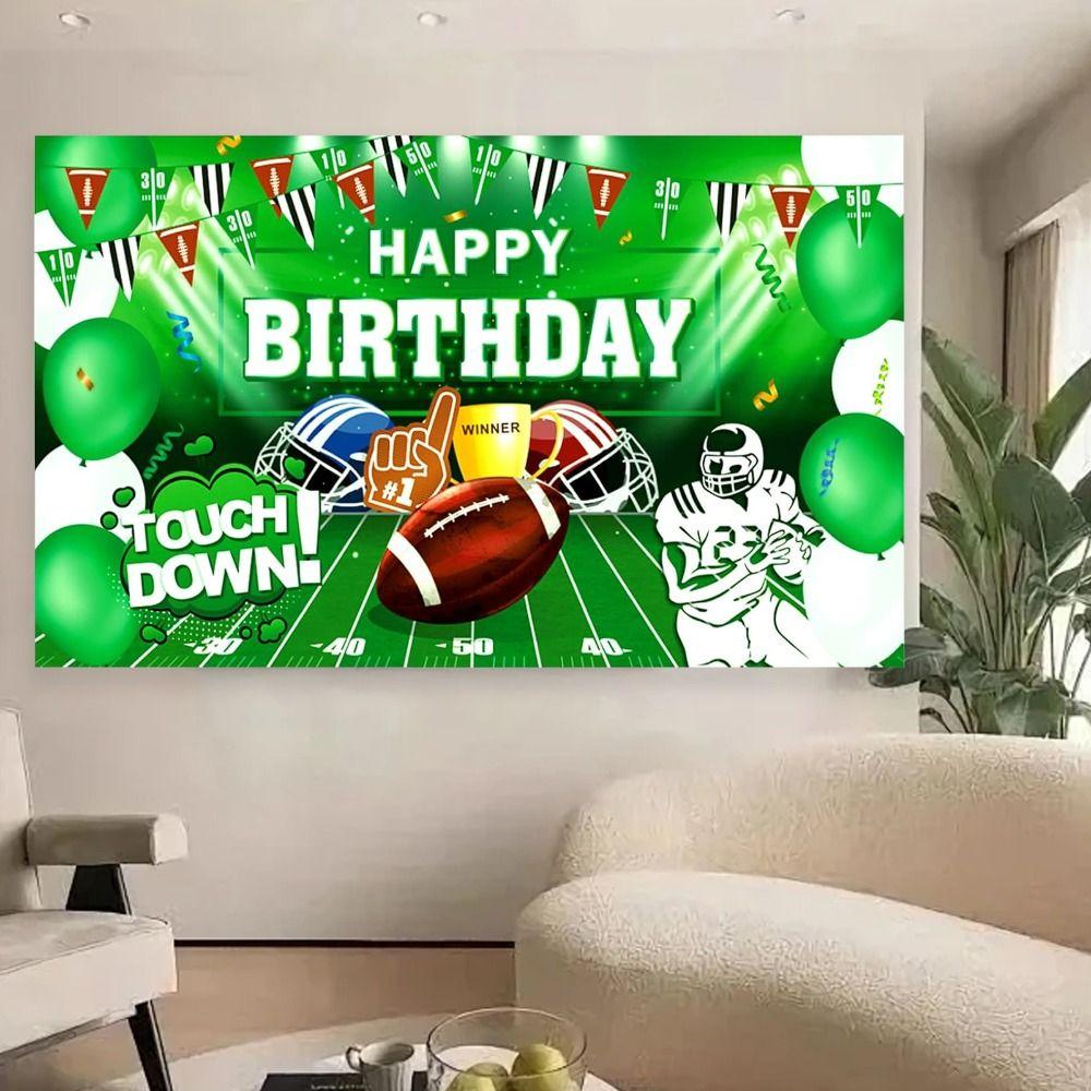 Party Decor 59.06x39.37in Football Birthday Party Decorations Super Football Game Backdrop Banner Boys