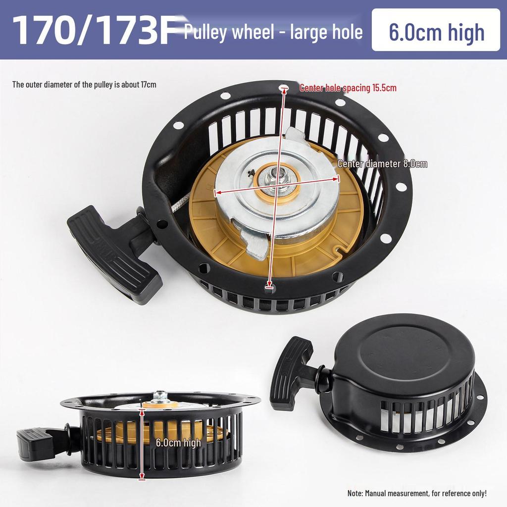 Air-Cooled Diesel Engine Recoil Starter Pull Plate for 178F-186 Generators and Water Pumps