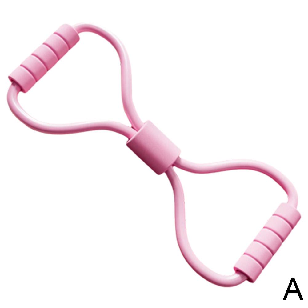 

1 шт. 8-словный тип сопротивления лента для растяжки фитнеса эластичное оборудование лента для рук эластичная фитнес йога O8Y2 Pink-One size