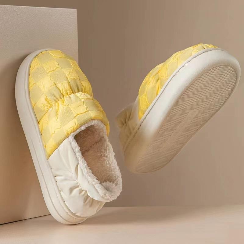 Cotton Shoes Autumn and Winter Bag Heel Velvet Thickened Indoor Home Thick Bottom Non-slip Postpartum Cotton Slippers Couple