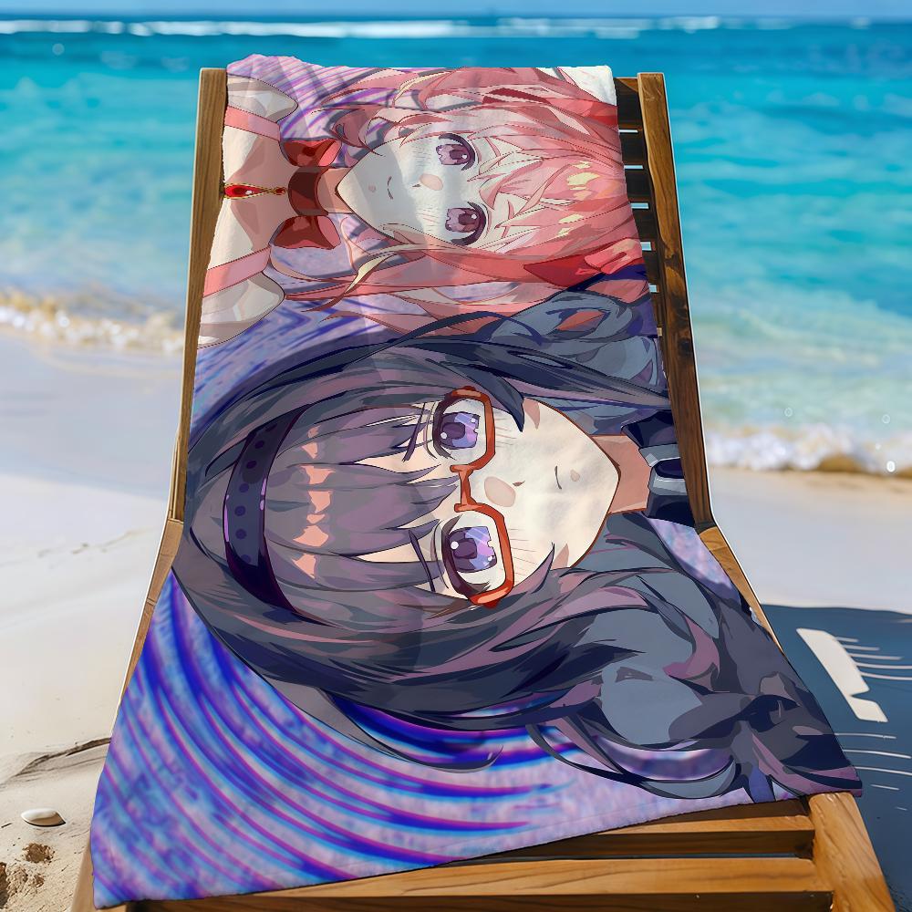 Anime Puella Magi M-Madoka Magica-S Towel Sports Quick Dry Travel Camping Gear Sandproof Soft Light Large Beach Towel