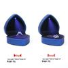 Heart-Shaped LED Light Jewelry Box for Rings & Necklaces