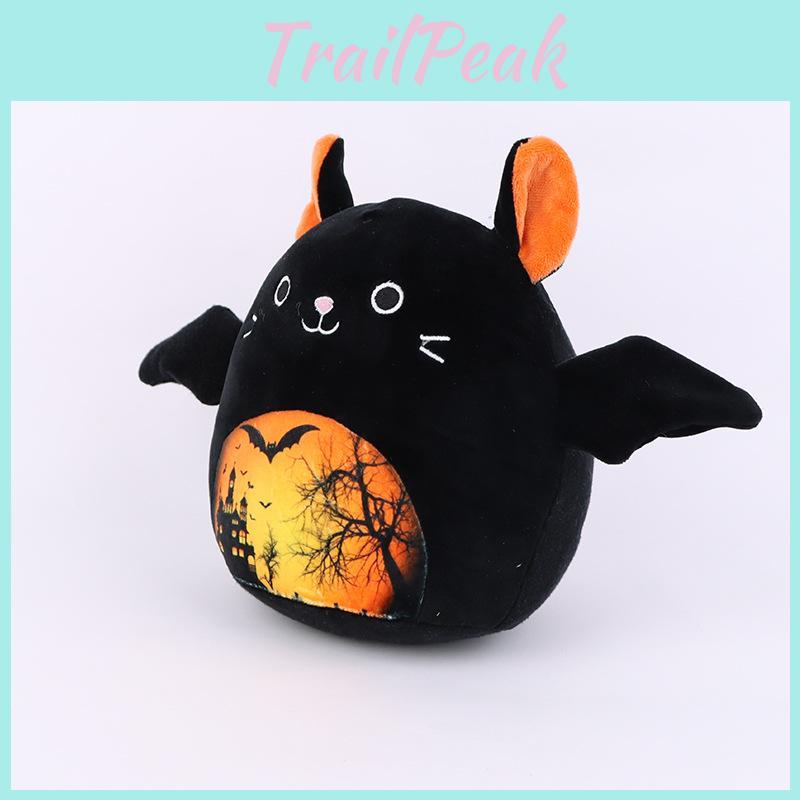 Halloween Cat Print Bat Plush Toy Animal Stuffed Doll Gift Home Decorations 32cm