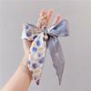 Flower Scarf Bow Keychain Pearl Bag Accessories Headset Pendant Bowknot Bag Pendant  Girl
