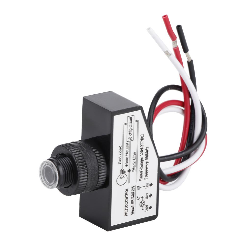 Høyeffekts fotoelektrisk bryter lyskontrollbryter for hage 120-277VAC 50/60Hz